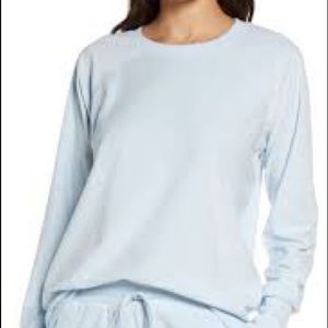 NWT PJ Salvage Ice Blue Velour Pajama Top Sz Large